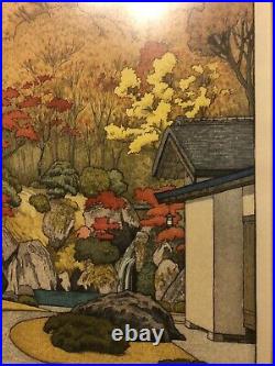 Original Vintage Toshi Yoshida 1954 Autumn in Hakone Museum Woodblock Print