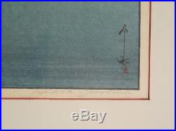 Original c1930s Hiroshi Yoshida Japanese Woodblock Print Three Little Islands