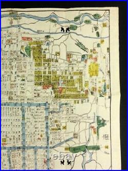 Osaka, Japanese Woodblock Print Map Tenpo 1837 Edo Original Japan Castle 240