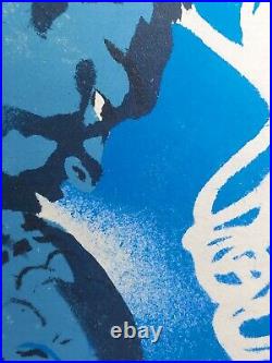 Paul Binnie (Scottish) Japanese Woodblock Tattoo Blue Smoke C 1995 Edition of 40