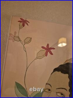 Paul Jacoulet original Japanese woodblock print Une jeune fille de Fidji 15x18