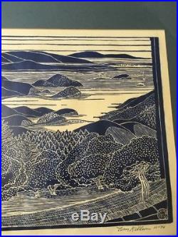 RARE 74 Tom Killion Mountain Theatre Japanese Woodblock Style Print Northern CA