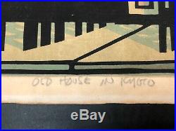 RARE Clifton Karhu Original Woodblock Old House In Kyoto'69 Pencil Signed 41/50