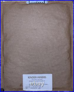 RARE Kitagawa Utamaro'Takigawa Ogi' Japanese Woodblock Style Print Framed by KH