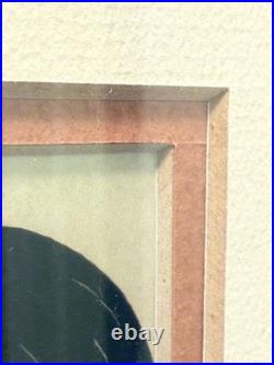 RARE Kitagawa Utamaro'Takigawa Ogi' Japanese Woodblock Style Print Framed by KH