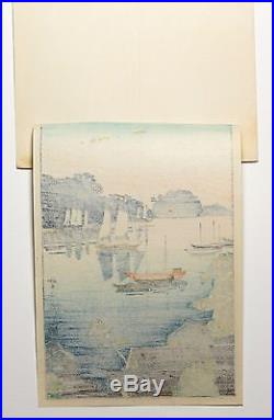 RARE TSUCHIYA KOITSU Japanese Woodblock Print UNZEN SHIMABARA