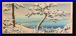 RARE Tsuchiya Koitsu Japanese Woodblock Print Snow Unidentified Title