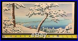 RARE Tsuchiya Koitsu Japanese Woodblock Print Snow Unidentified Title