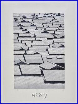 RAY MORIMURA Japanese Woodblock Print FIRST SNOW OF WINTER