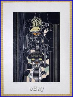 RAY MORIMURA Japanese Woodblock Print SUGIMOTODRA 1991