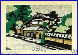 Rare KIYOSHI NAGAI Authentic Japanese Woodblock Print Signed By Author