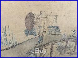 Rare Original Antique Hokusai 18th Century Japanese Ukiyo-e Woodblock Print