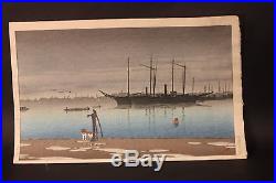 Rare Vintage Antique Origanal Kawase Hasui Japanese Woodblock Mint Condition