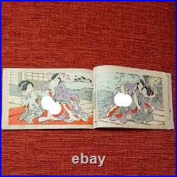 SHUNGA Ukiyo-e Woodblock Print Ukiyoe Book Japanese Meiji period Antique