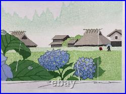 Seiji Sano Japanese woodblock print June from series of 12 months of Hometown