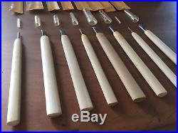 Set of 8 Small Japanese Wood Carving Tools / Gouges Sculpture, Woodblock Print
