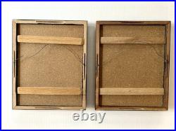 Set of FISHERMAN and PINE TREE & RIVER Woodblock Prints by Imoto TekihoSigned