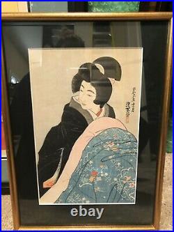 Shinsui Ito Kotatsu Japanese woodblock print original 1931