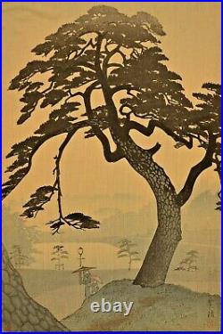 Shiro Kasamatsu Original Vintage Signed Japanese River Landscape Woodblock Print