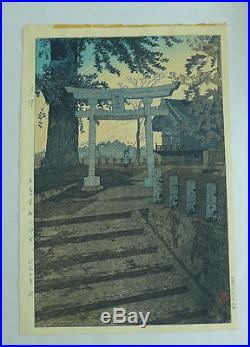 Shiro Kasamatsu Suwa Shrine, Watanabe Japanese Woodblock Print