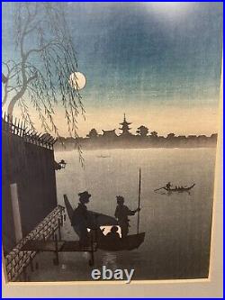 Shoda Koho Japanese Woodblock Print Evening Cool On The Sumida