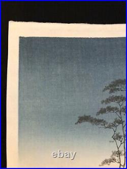 Shoda Koho, Moonlight, Japanese original handmade woodblock print