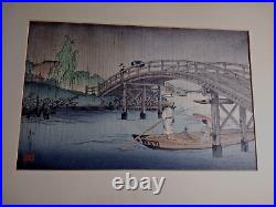Shoda Koho Original Print A Bridge in Rainy Season Oban Size