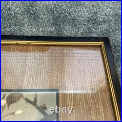 Shoson Koson Ohara Crow On Cherry Wood rare vintage Block Print Japanese Art