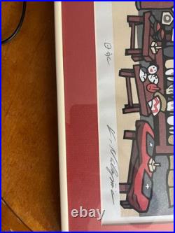 Signed Vintage 70's Japanese Wood Block Art by Katsuyuki Nishijima (Long Day)