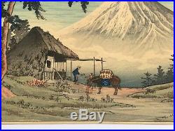 TAKAHASHI SHOTEI (HIROAKI) Japanese Woodblock Print Otome Mountain Pass 1932