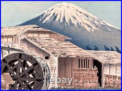 TOKURIKI TOMIKICHIRO JAPANESE WOODBLOCK PRINT, 36 views of Fuji-Watermill