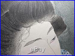 TORII KOTONDO JAPANESE WOODBLOCK PRINT Morning Hair SHIN HANGA Bijin Beaties