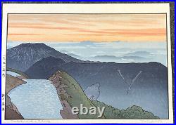 TOSHI YOSHIDA Japanese Woodblock Print TSUBAKURODAKE, MORNING