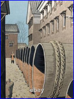 Takeji Asano Early Spring in Fushimi Kyoto Woodblock print Shin-hanga Unsodo