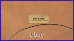 Takeji Asano Japanese Woodblock Print Signed 1952 Night Scene of Kitano