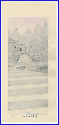 Teruhide KATO JAPANESE Woodblock Print HANGA Ginkaku-ji Temple