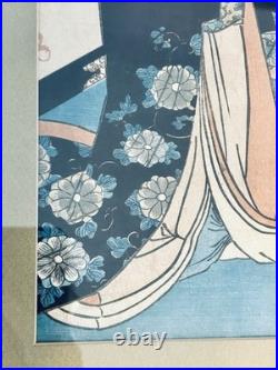 Three Courtesans Colored Woodblock Print After Kitagawa Utamaro 1753-1806