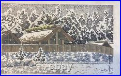 Tomikichiro Tokuriki Ukiyo-e Japanese Woodblock Print Ise Grand Shrine Snow JP