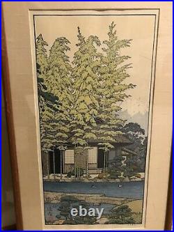 Toshi Yoshida Friendly Garden Woodblock Prints All 3 Pine, Bamboo And Plum trees