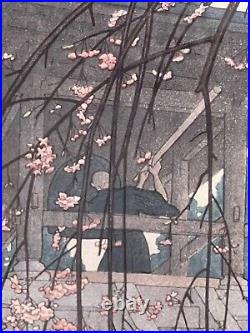 Toshi Yoshida Japanese Woodblock Print Heirinji Temple Bell Pencil Signed