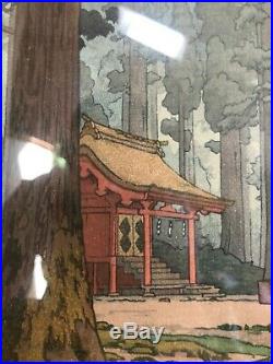 Toshi Yoshida Japanese Woodblock Print Sacred Grove