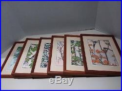 Toshi Yoshida Japanese Woodblock Print Set Franklin Mint Bird Series Signed Rare