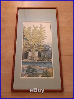 Toshi Yoshida Set of 3 Woodblock Print Friendly Garden Japanese Pine Bamboo Plum