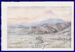 Toshi Yoshida Woodblock Mt. Fuji from Ohito Morning
