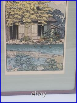 Toshi Yoshida Woodblock Print Bamboo Of The Friendly Garden Signed 16x31