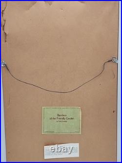 Toshi Yoshida Woodblock Print Bamboo Of The Friendly Garden Signed 16x31