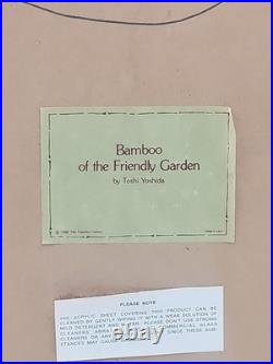 Toshi Yoshida Woodblock Print Bamboo Of The Friendly Garden Signed 16x31
