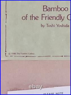 Toshi Yoshida Woodblock Print Bamboo Of The Friendly Garden Signed 16x31