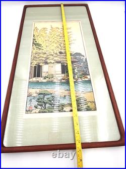 Toshi Yoshida Woodblock Print Bamboo Of The Friendly Garden Signed 16x31