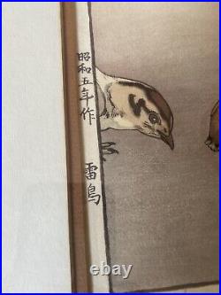 Toshi Yoshida Woodblock Print Raicho Signed In Pencil Framed
